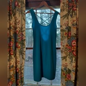 Electric blue strappy back Fredericks of Hollywood midi dress